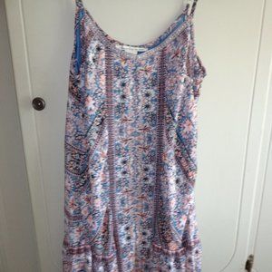 American Rag Sundress S Adjustable Spaghetti Straps V-Neck Lined Floral